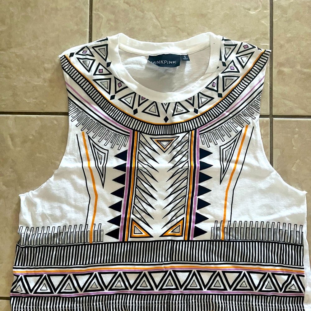 MinkPink Aztec Crop Top